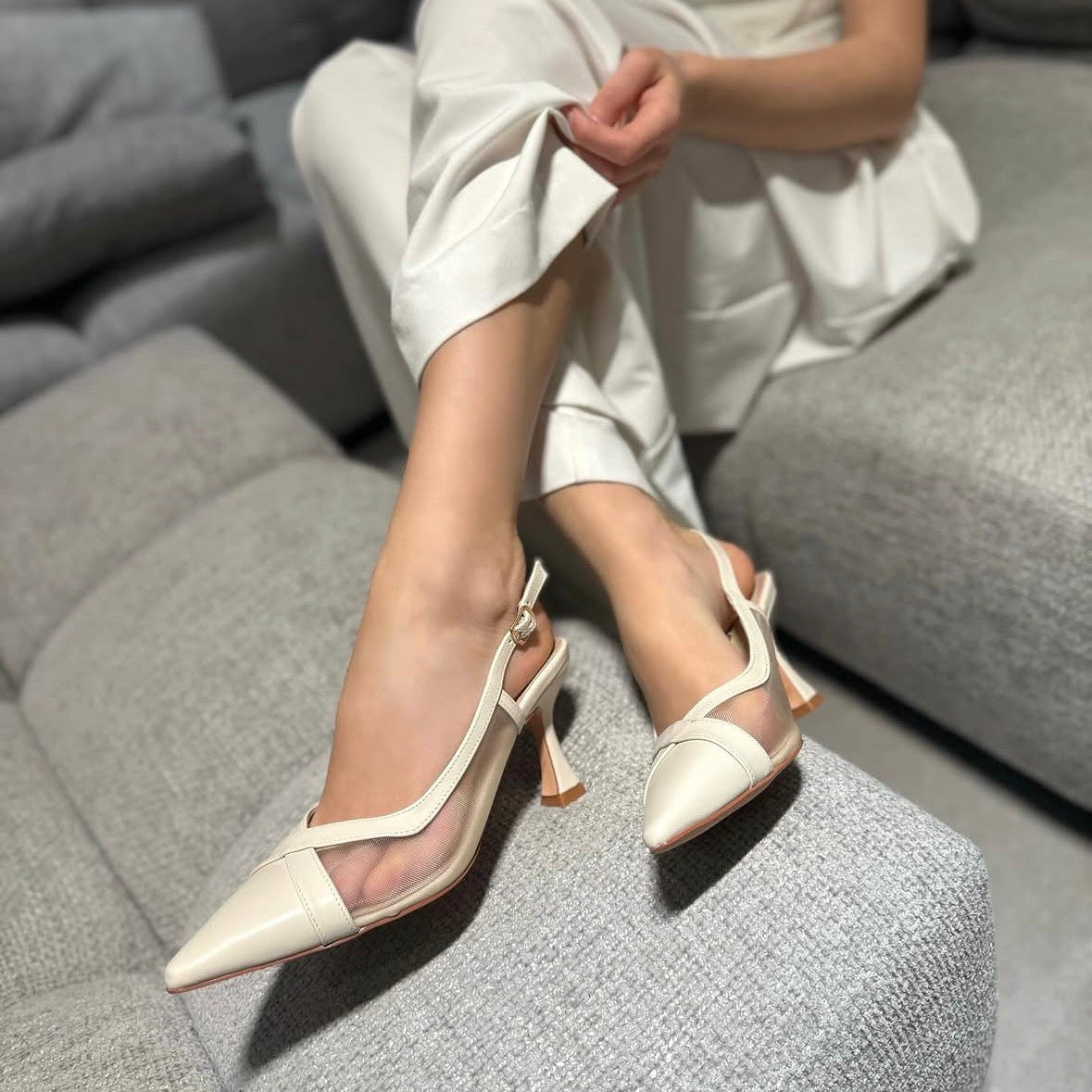 Slingback Zaira Beige