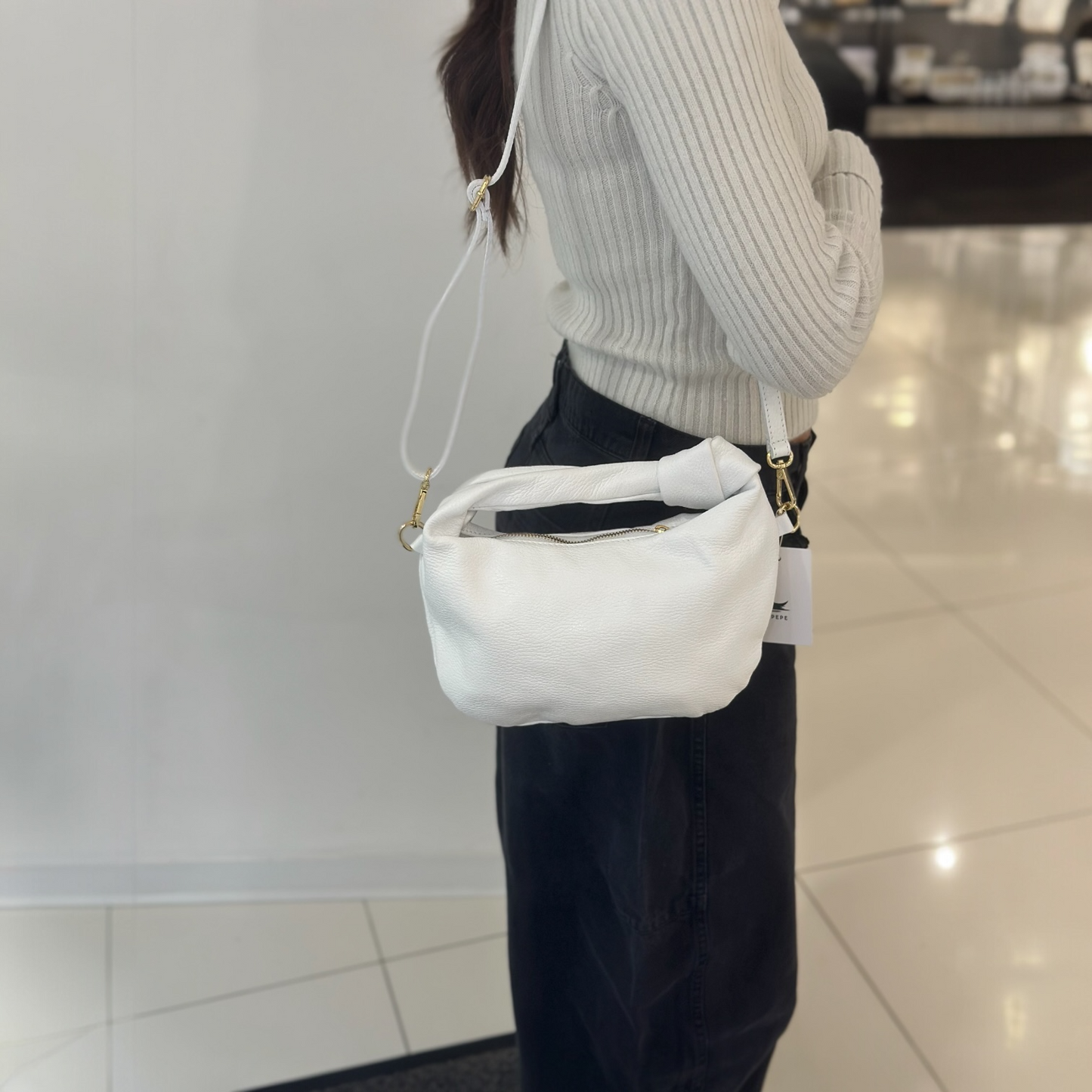 Borsa Alessia Pelle White