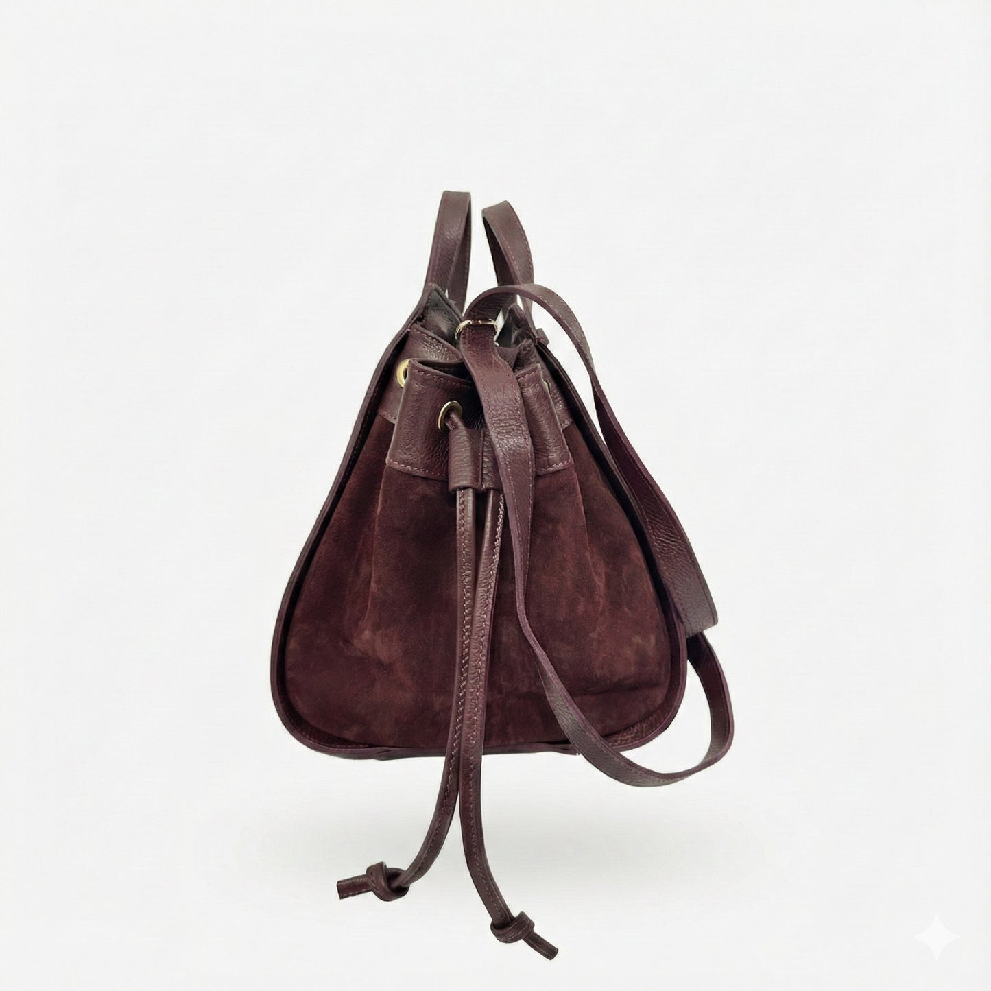 Borsa Sacco Cleria Vera Pelle Bordeaux