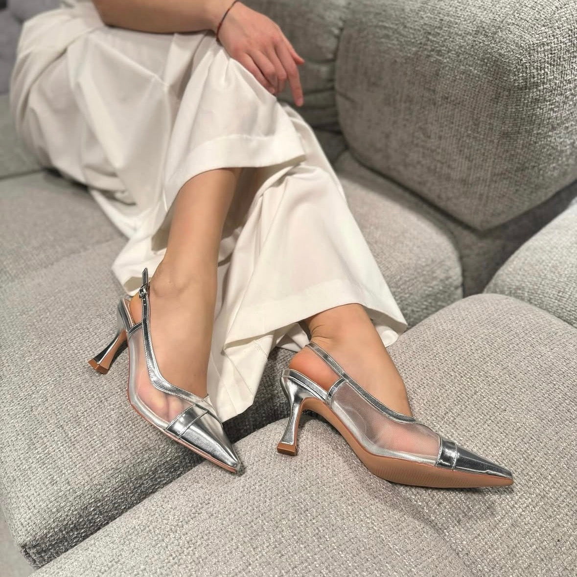 Slingback Zaira Silver