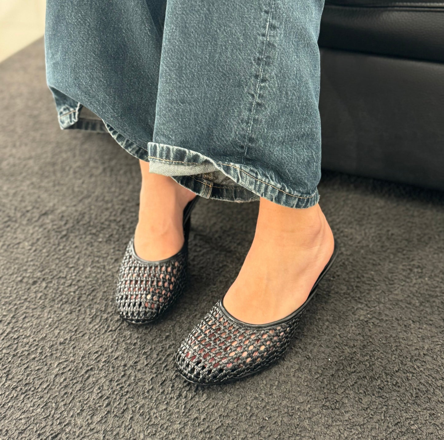 Sabot Nora NewYork Intrecciato Nero
