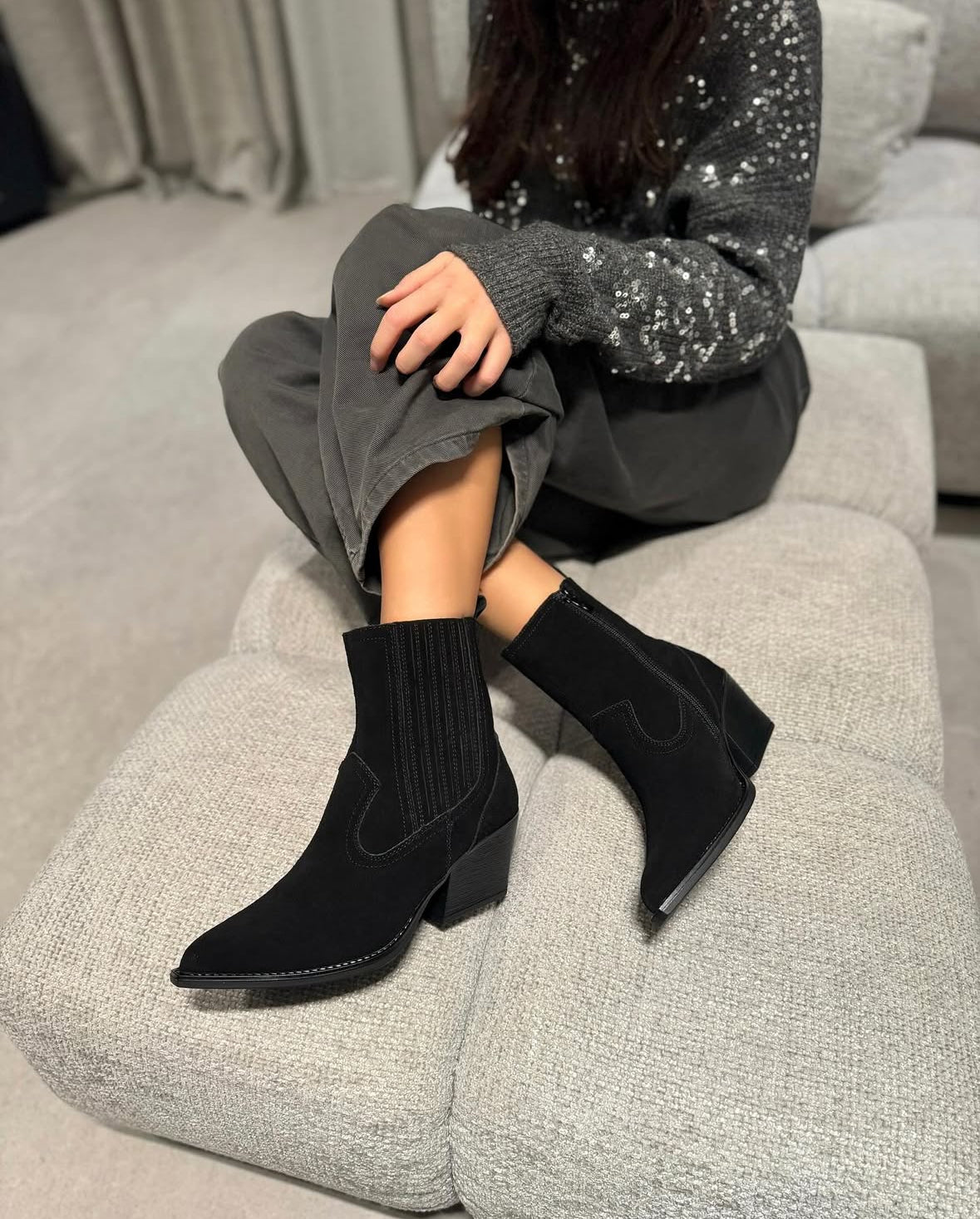 Stivaletto Cristel Camoscio Black