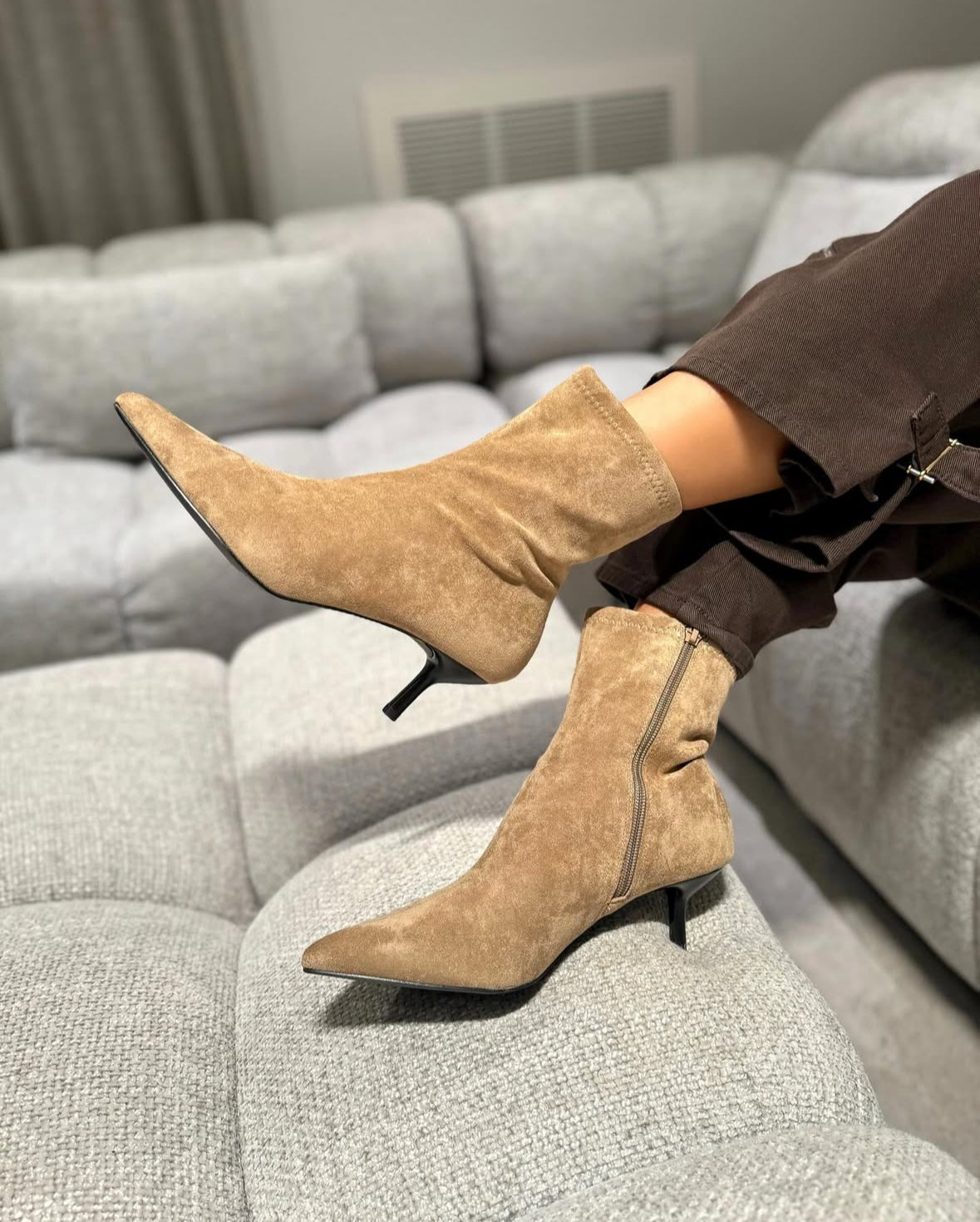Stivaletto Amelie Camoscio Beige