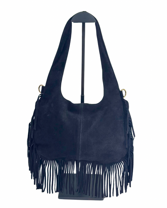 Borsa Gianna Black Vero camoscio