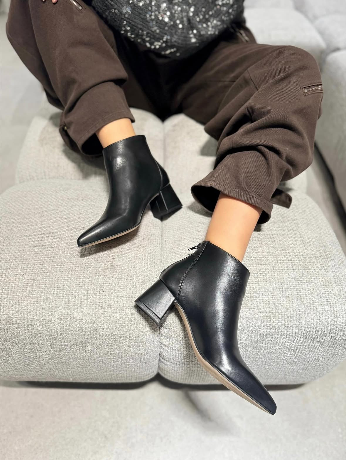 Stivaletto Lia Diva Vera Pelle Black