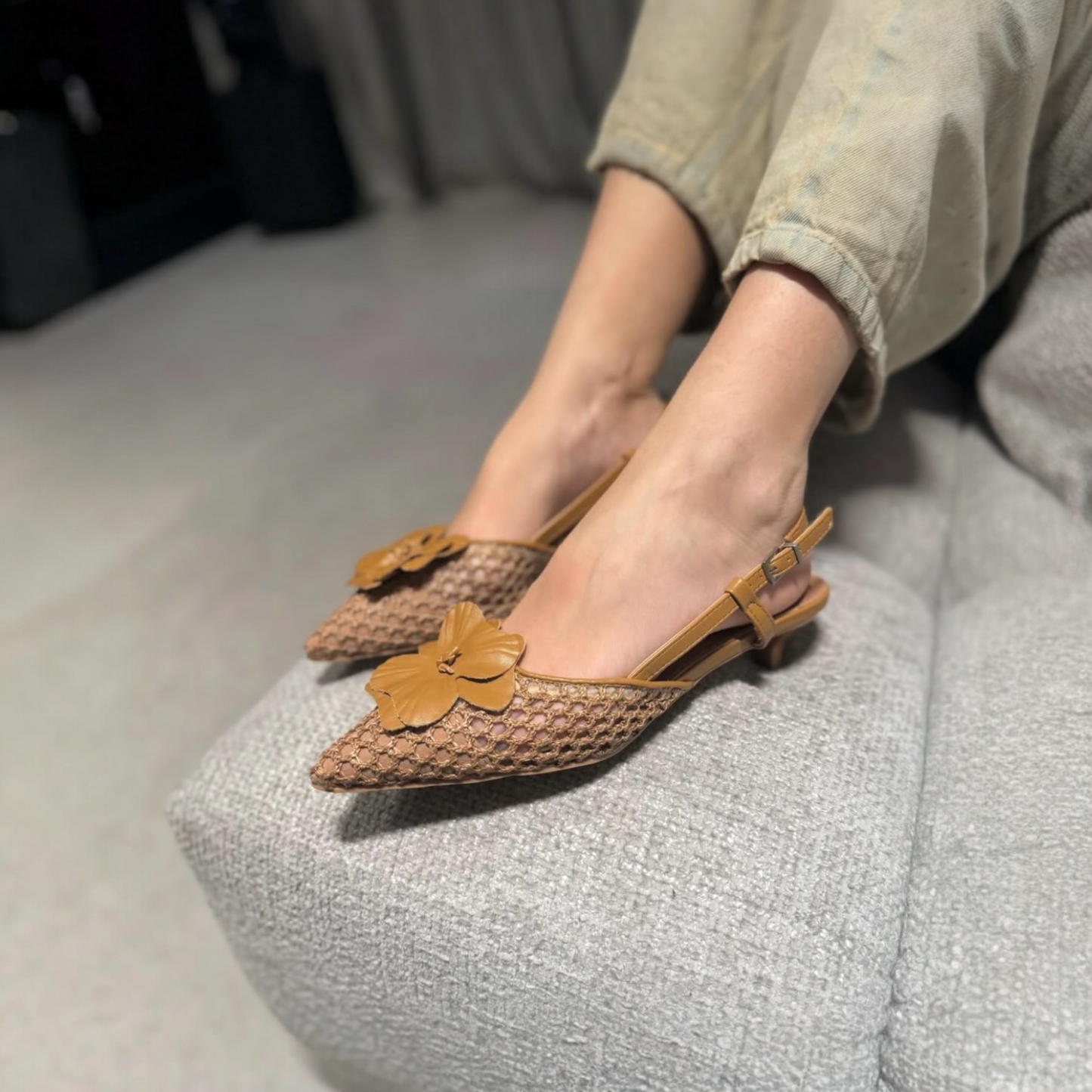 Slingback Patty Brown
