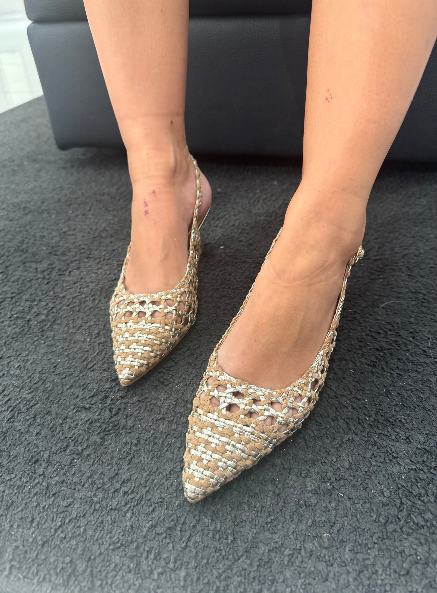 Slingback Taormina Avana / Gold