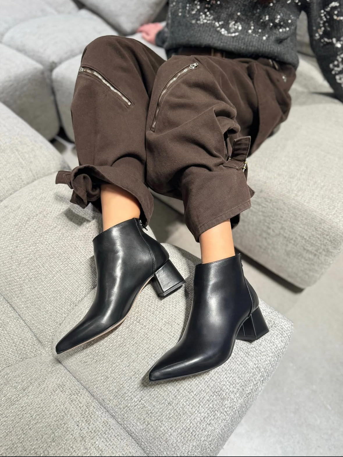 Stivaletto Lia Diva Vera Pelle Black