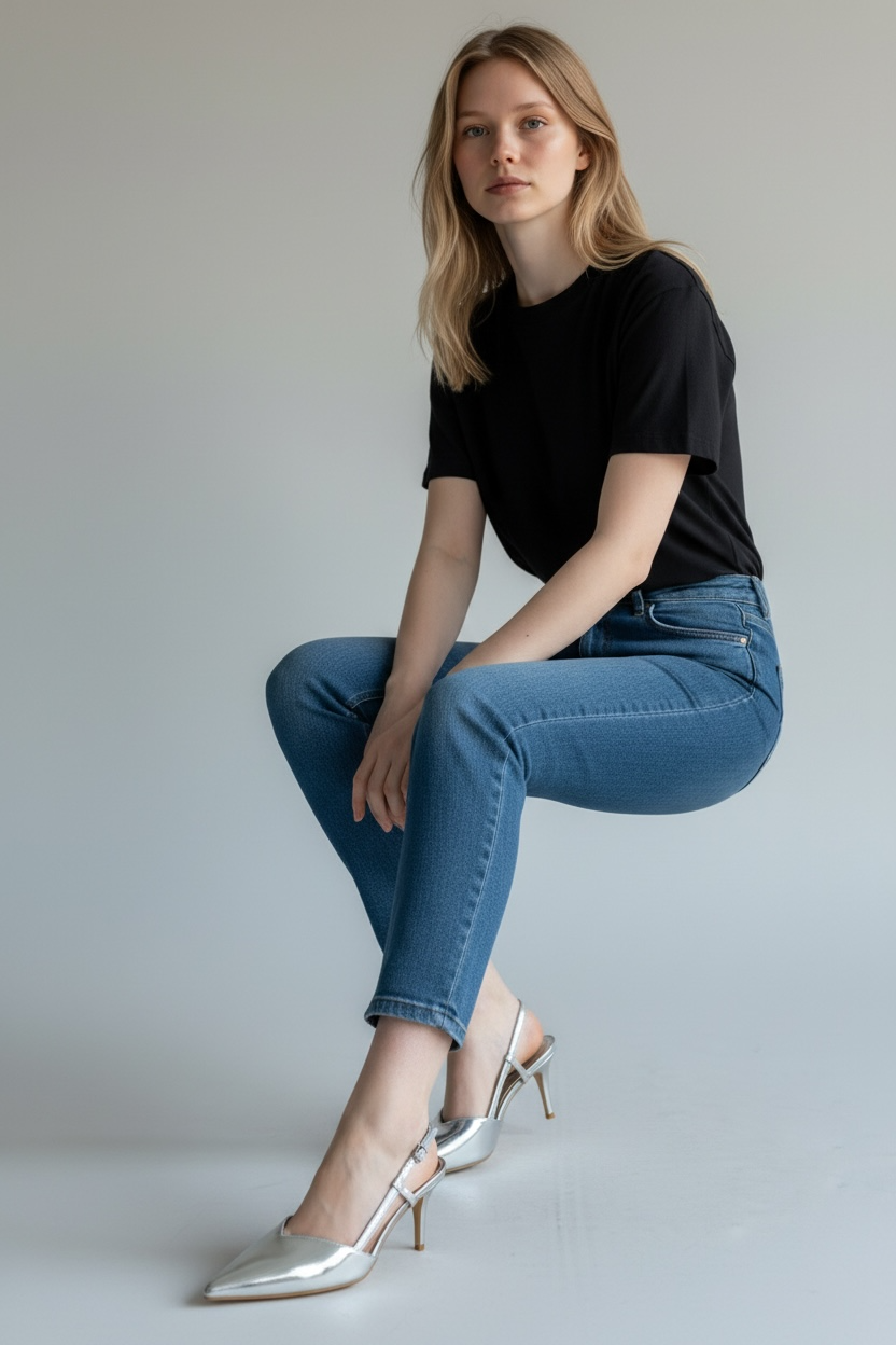 Slingback Camilla Silver