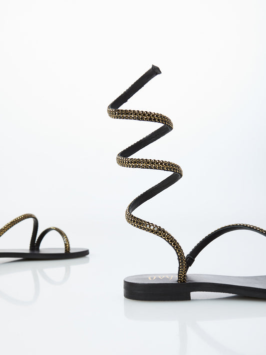 Sandali Bassi Snake Ovyè Black