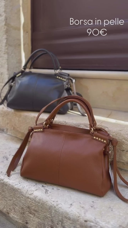 Borsa Gemma Pelle Testa di Moro